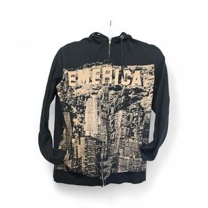 Emerica. Urban Black and Tan Zip-Up Sweater